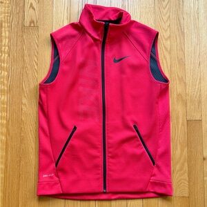 Nike Golf Men’s Dri-Fit Performance Full Zip Pullover Vest Red Solid